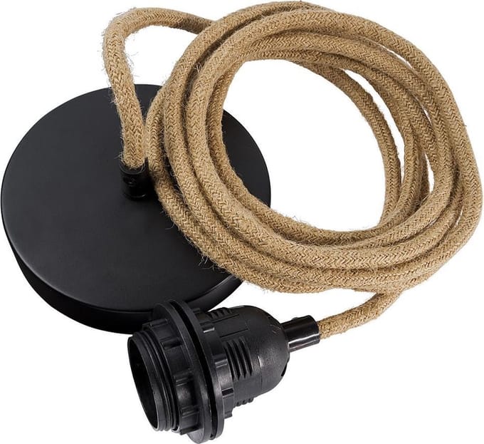 Lampfitting voor plafond - Natuur - 1 fitting zwart