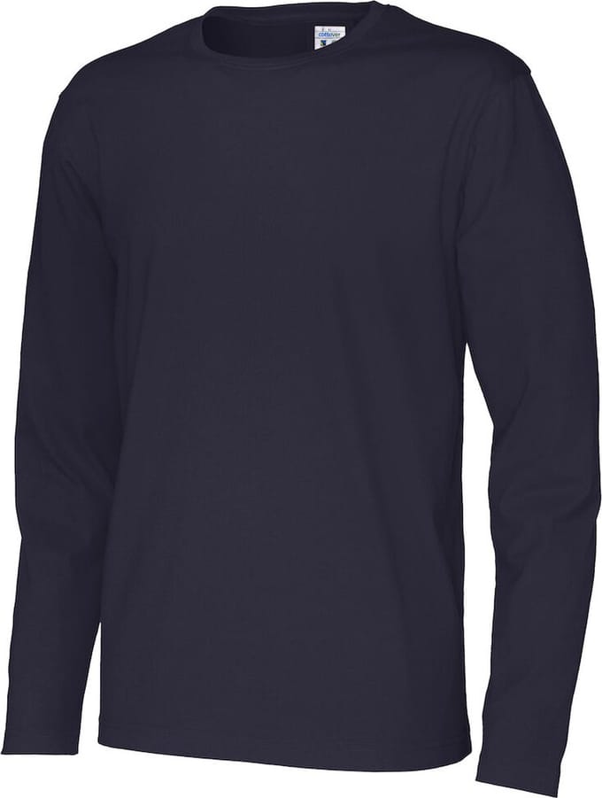 Cottover T-SHIRT LONG SLEEVE MAN - GOTS GECERTIFICEERD 141020 - Marine - S