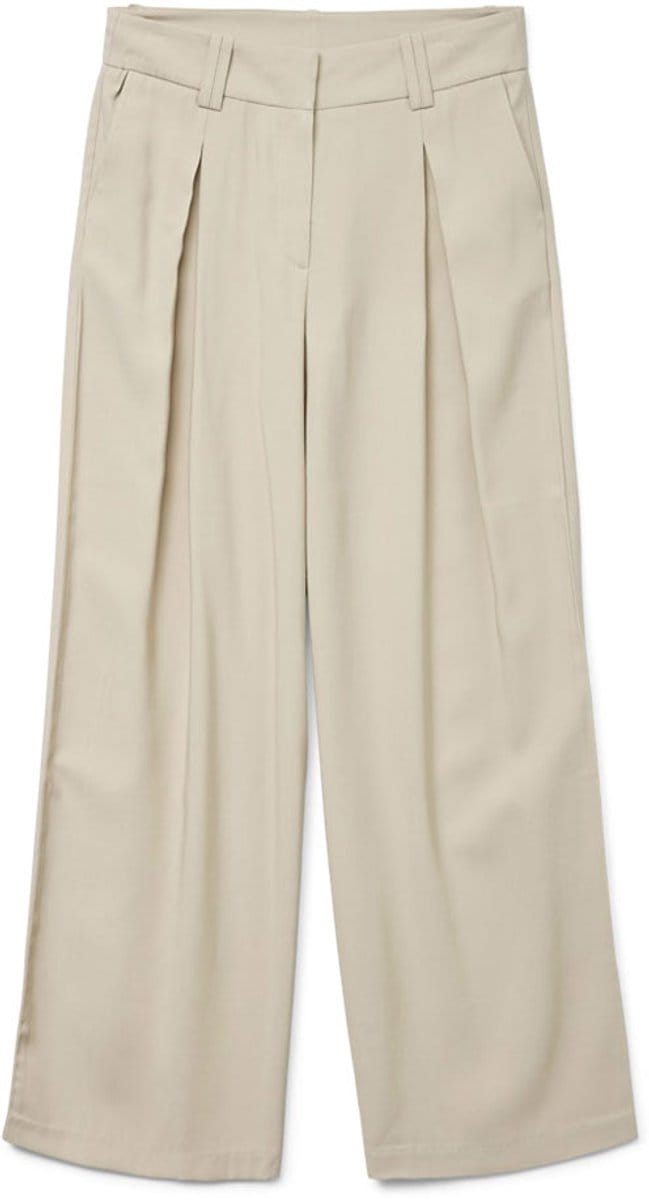 Vero Moda Pure Hoge Taille Broek Beige M Vrouw