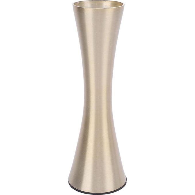 Grand Vase à Fleurs Fin Élégant Vase en Métal Doré Décorations de Centre de Table de Mariage pour la Maison beige