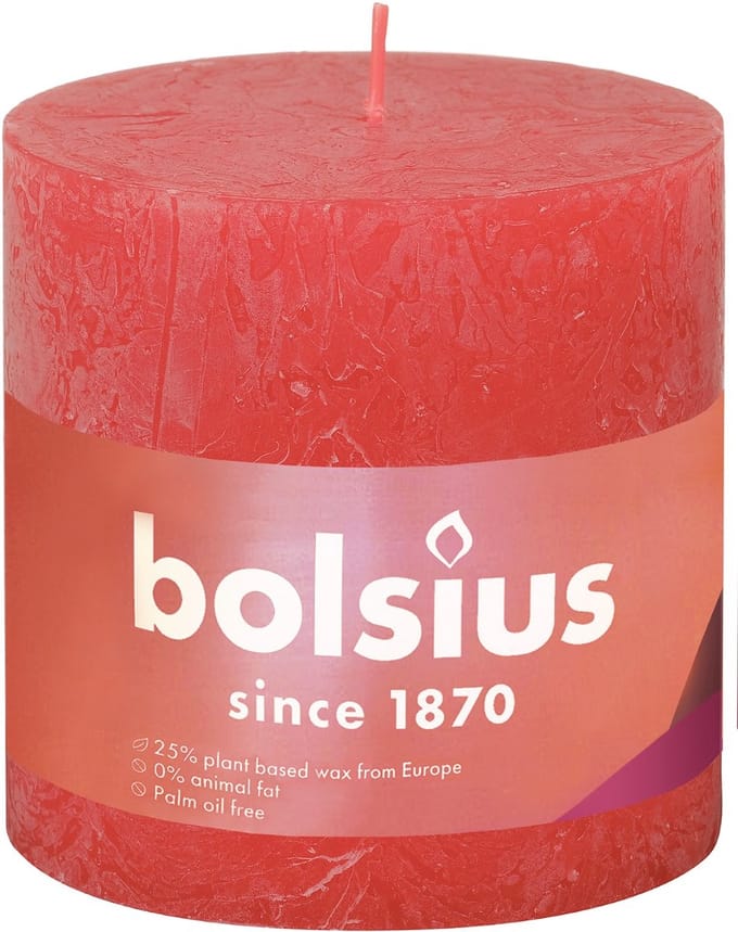 Bolsius Stompkaars Rustiek Blossom Pink - 10 cm / ø 10 cm