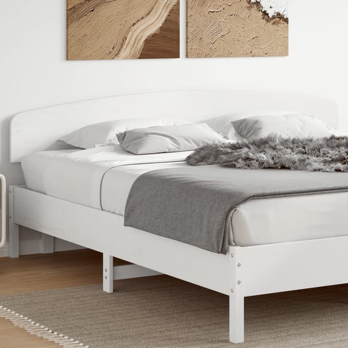 vidaXL - Hoofdbord - 200 - cm - massief - grenenhout - wit