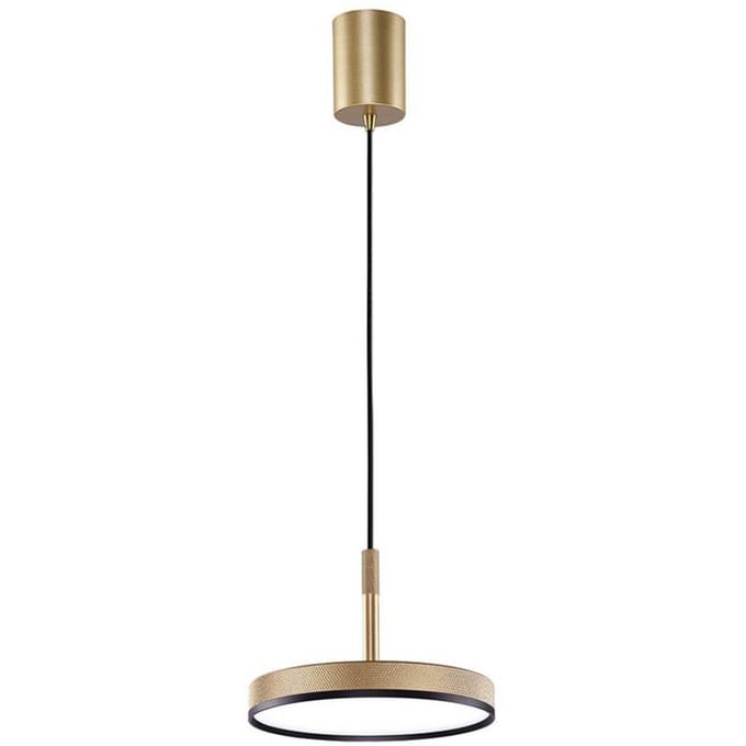 Viokef LED hanglamp Don, goudkleurig, Ø 20 cm, metaal