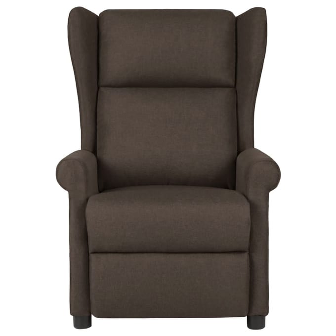 vidaXL - Fauteuil - verstelbaar - stof - donkerbruin