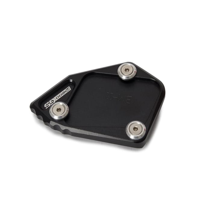 Kickstand Plate Pad Motorfiets Accessoires Voet Zijstandaard Vergroter zwart