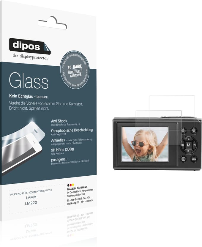 dipos – 2x Matte Pantserfolie geschikt voor LAMA LM220 | 9H Screenprotector