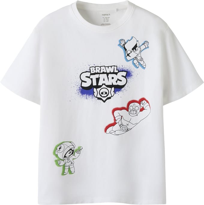 NAME IT - NKMEVERE BRWLST NREG SS TOP NOOS BFU - Jongens - T-shirts