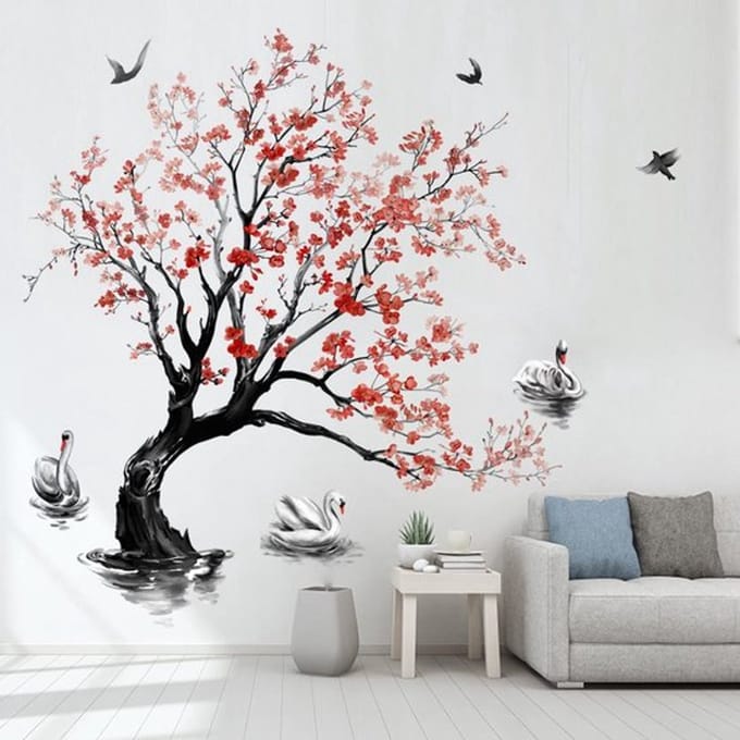 MTTProducts - Blossom Tree Wanddecoratie - Bloemen Muurstickers