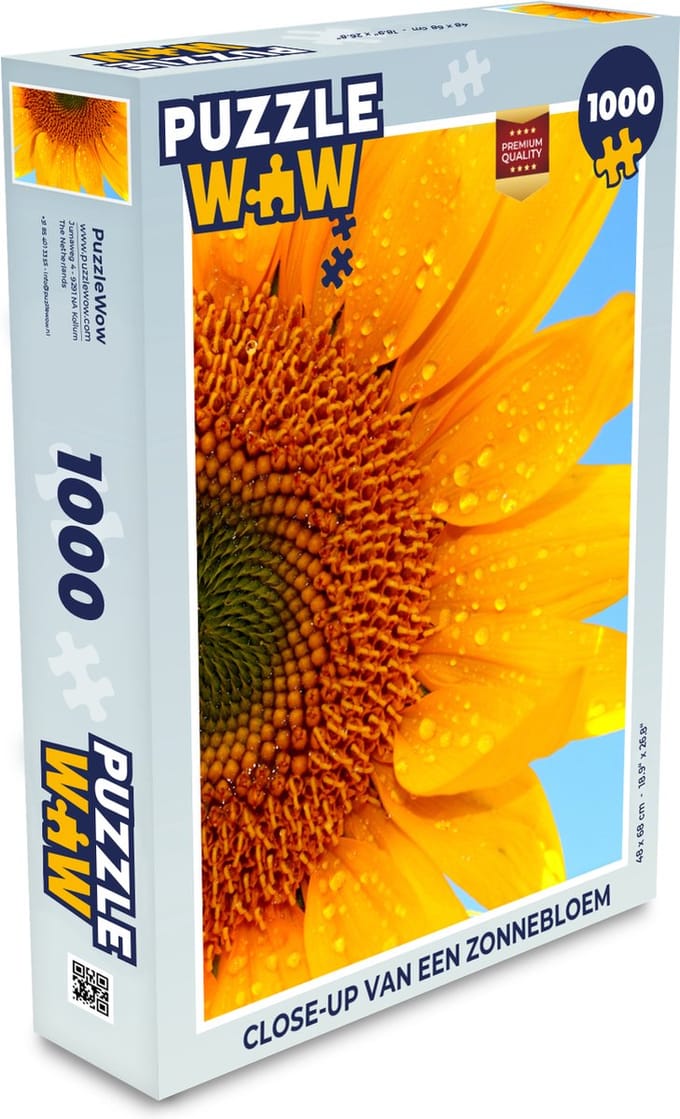 Puzzel Close-up van een zonnebloem - Legpuzzel - Puzzel 1000 stukjes volwassenen