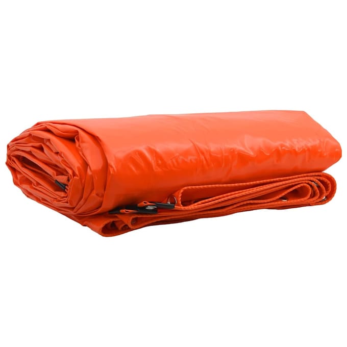 vidaXL - Zeil - 650g - / - m² - Oranje - 2 - x - 3 - m - Canvas - met - PVC-coating