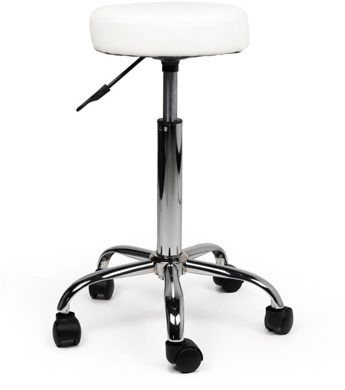 Tabouret Wit - Standaard, Zonder voetring