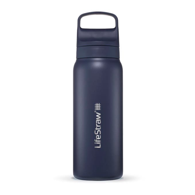 LifeStraw Go 2.0 Stainless Steel Water Filter Bottle - 700 ml - Aegean Sea Blue