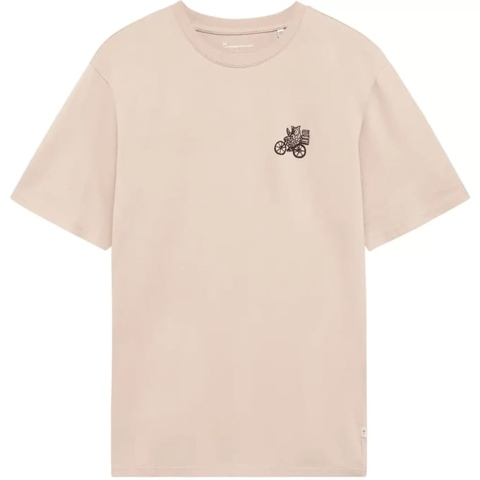 Geborduurde biologische katoen T-shirt KnowledgeCotton Apparel