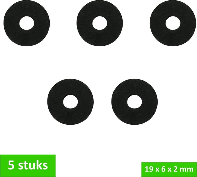 Pakkingring Rubber Kombi - 5 stuks - Zwart