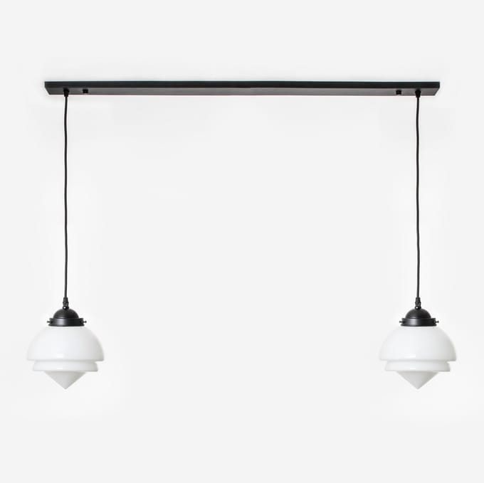 2 x Small Pointy lampen aan plafondbalk Moonlight - Art Deco Trade