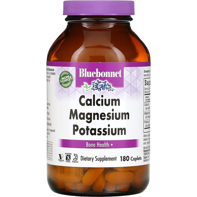 Bluebonnet Nutrition, Calcium Magnesium Kalium, 180 Tabletten