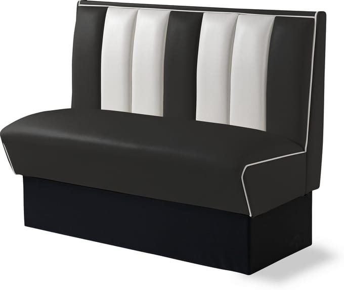 Bel Air Dinerbank Single Booth HW-120 Zwart