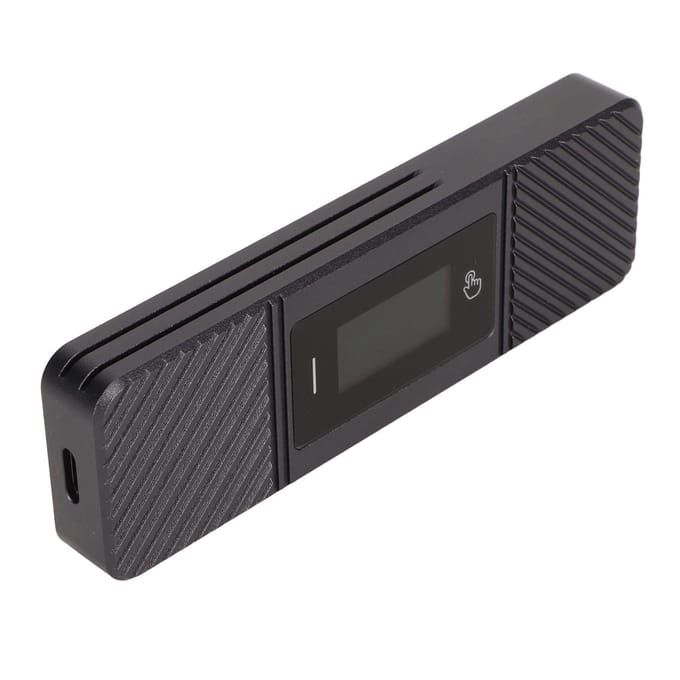 M.2 SSD Behuizing USB3.2 GEN2 Slimme Display Solid State Drive Behuizing voor NVMe 2280 SATA voor black