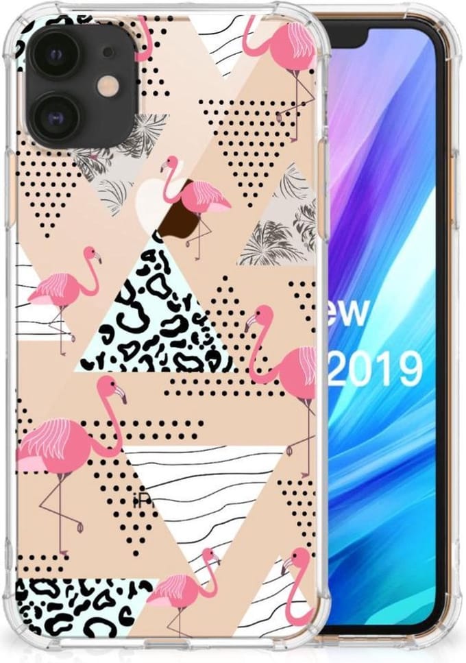Apple iPhone 11 Case Anti-shock Flamingo Triangle