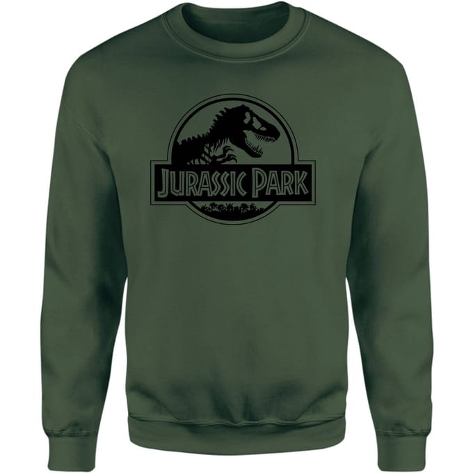 Jurassic Park Logo Sweatshirt - Green - XXL