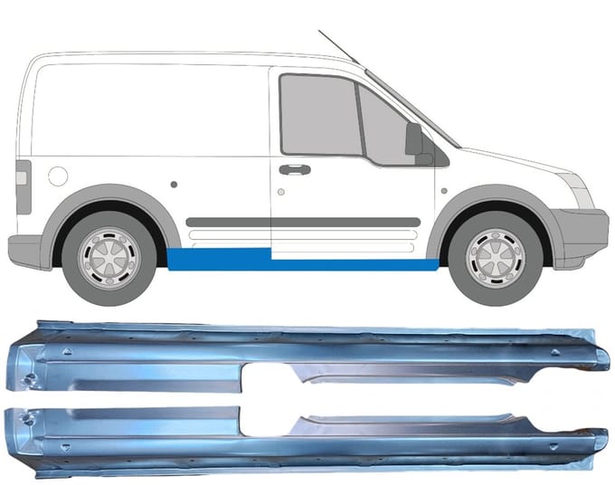 Volledige dorpel voor Ford Transit Connect 2003-2013 / Links + Rechts / Set