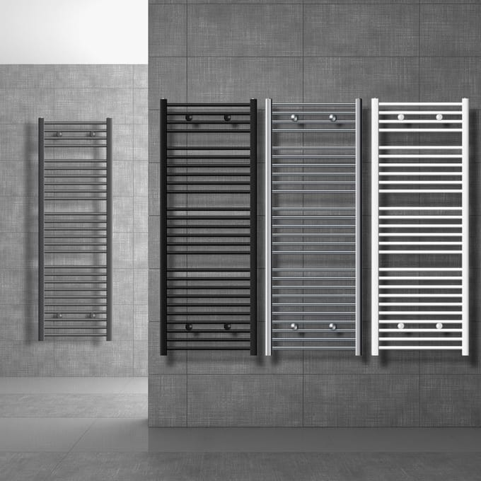 Badkamerradiator Wit - Handdoekwarmer Design - Ruimte Verwarmen - Zijaansluiting - 30x80 cm - Wit