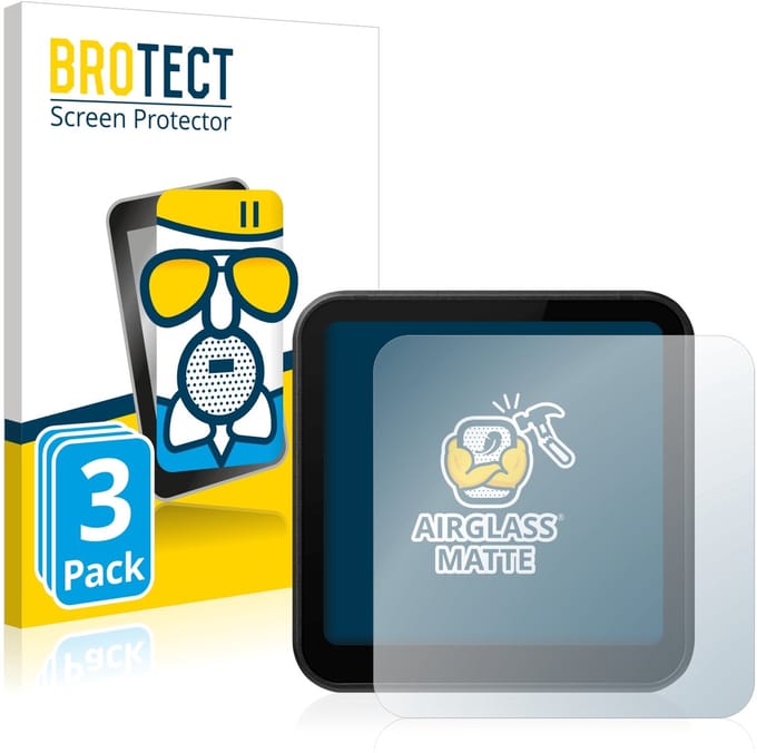 BROTECT - Screenprotector voor DJI Action 2 - Folie Beschermfolie Beschermglas matte 3 Stuks