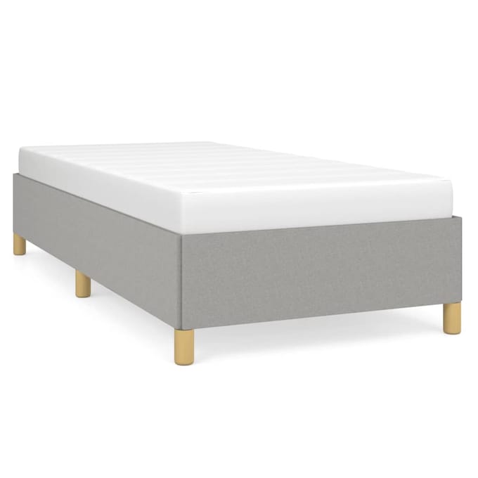 vidaXL - Bedframe - zonder - matras - 90x200 - cm - stof - lichtgrijs