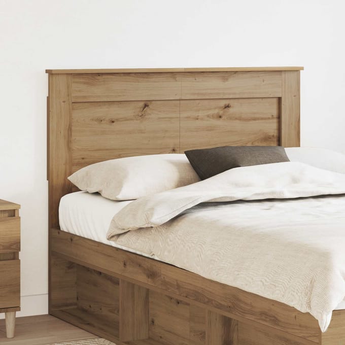 vidaXL Hoofdbord Artisan Eiken Bewerkt hout