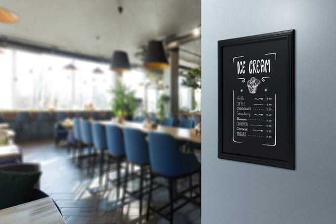Securit Krijttafel UNIVERSAL met houten frame, beuken