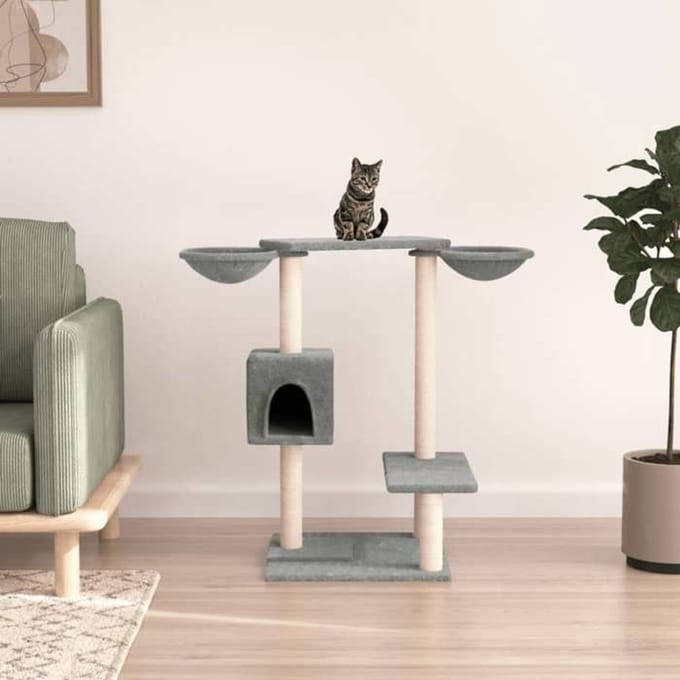Maison Exclusive - Arbre à chat avec griffoirs gris clair 82 cm gris