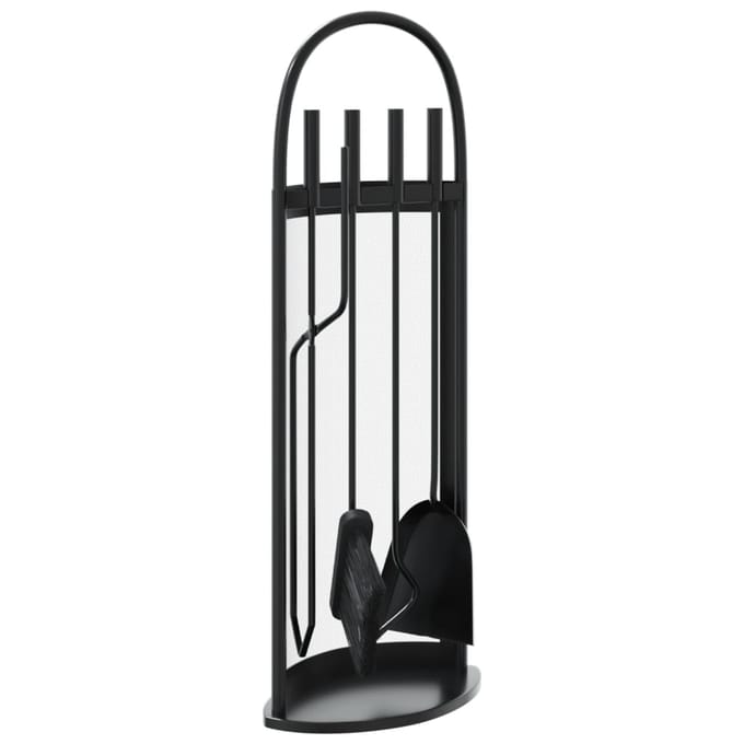 Vidaxl Ensemble d'Accessoires pour Cheminée 5 Pièces, 23x15x66 cm, Acier