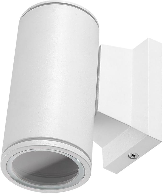 LED Tuinverlichting - Buitenlamp - Aigi Wally Down - GU10 Fitting - 1-lichts - Mat Wit - Rond - Aluminium