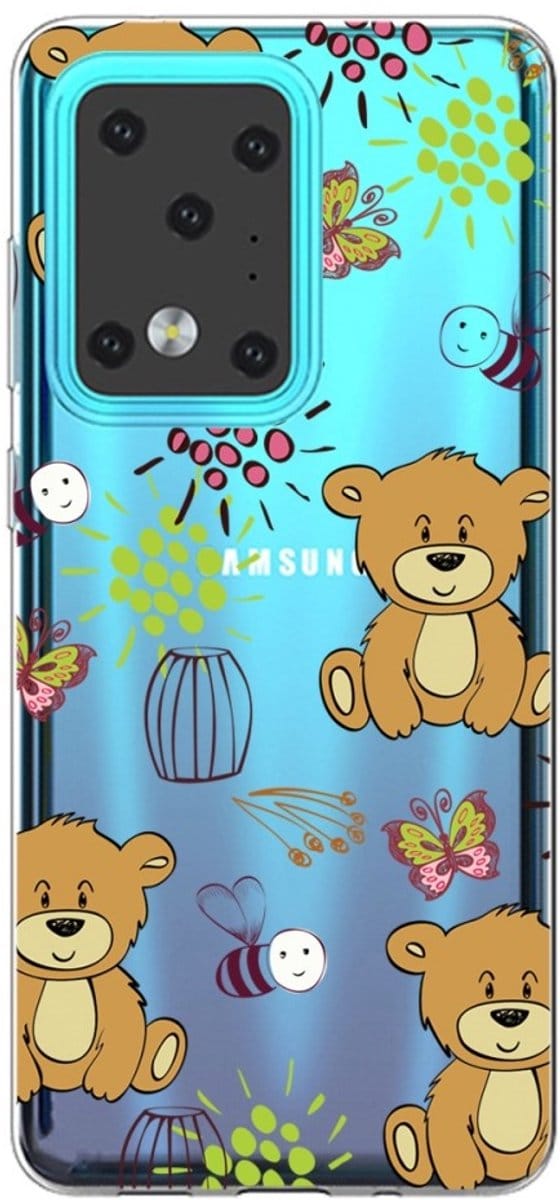 Softcase hoes - Geschikt voor Samsung Galaxy S20 Ultra - Beren