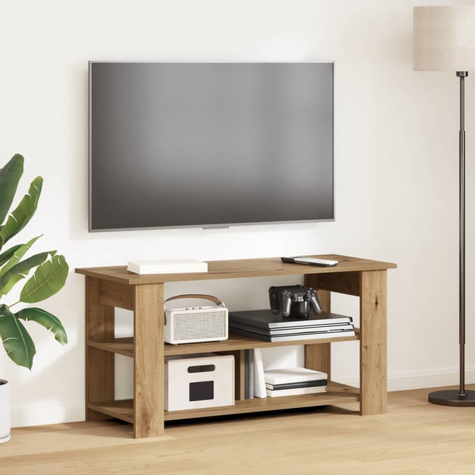vidaXL - TV-stand - 100 - x - 40 - x - 50 - cm - Artisan - Eiken