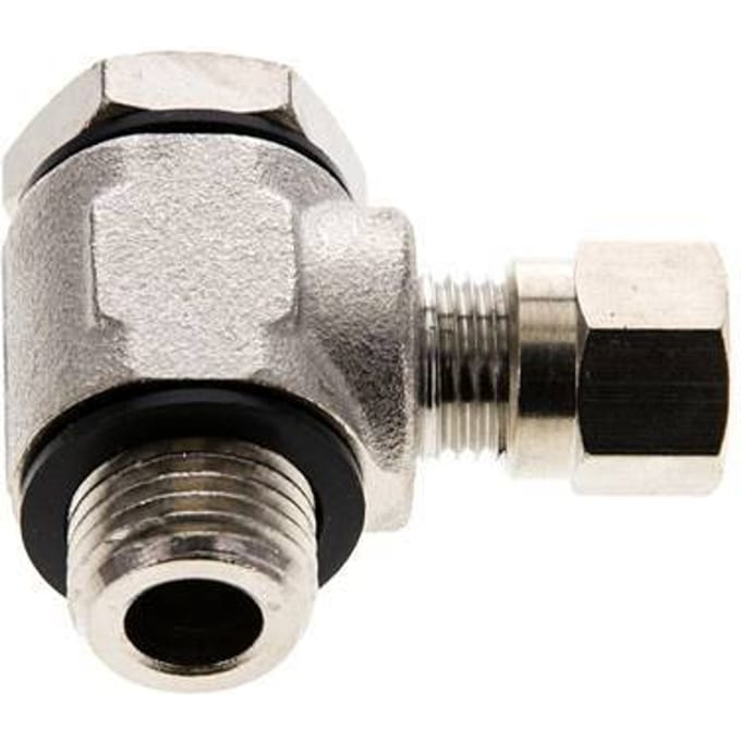6LL & G1/4'' Vernikkeld Messing Swivel Joint Snijringkoppeling Buitendraad 100bar Draaibaar ISO 8434-1