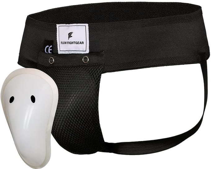 Flow Fightgear Kruisbeschermer - Heren - Mesh - zwart - maat M