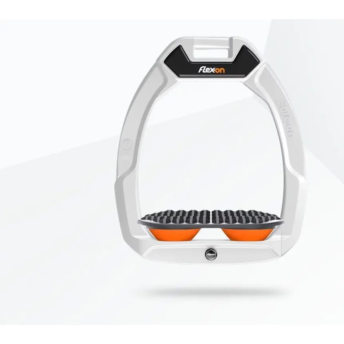 Veiligheidsgrepen voor endurance paardrijden Wit/Grijs/Oranje Flex-On Safe-On