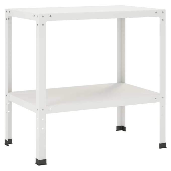 vidaXL - Planttafel - 60 - x - 50 - x - 80 - cm - Gepoedercoat - staal - Wit