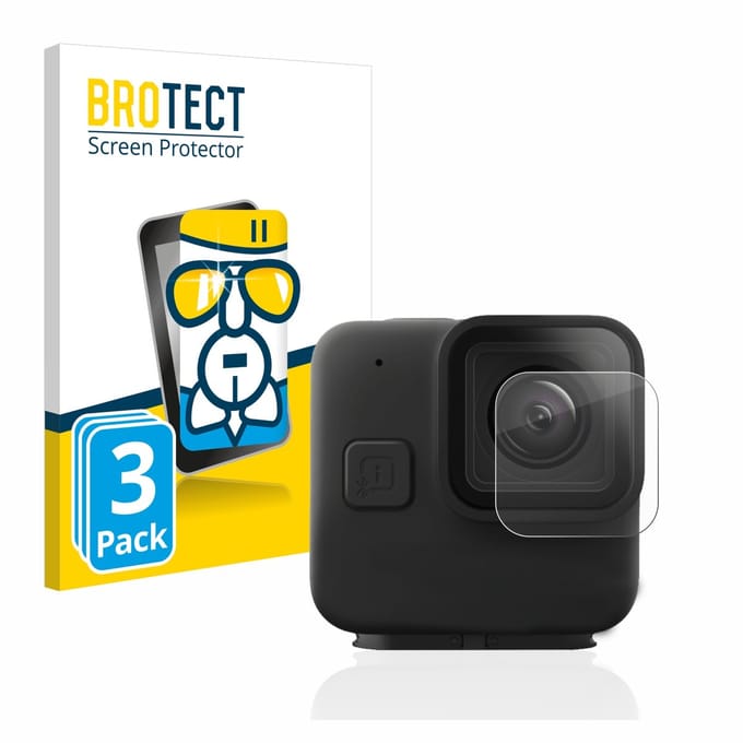 Screenprotector 3 Stuks voor GoPro Hero 11 mini Lens (Behuizing) Beschermglas transparant
