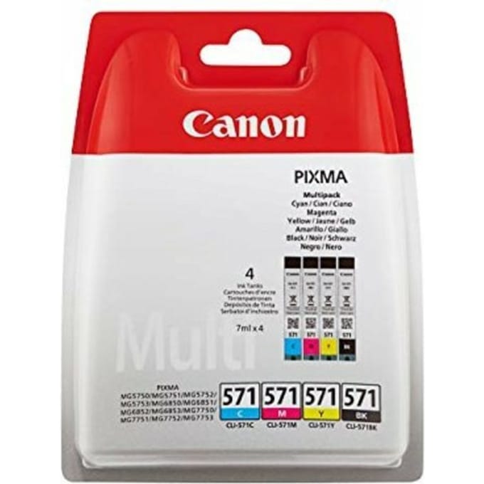 Canon CLI-571BK/C/M/Y Inktcartridge 4-kleuren Multipack