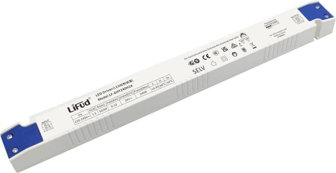 Driver Lifud LF-GHY240H24 24V 240W IP20 Non-Flicker Linear