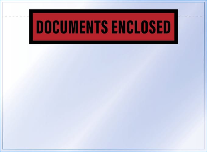 Raadhuis paklijstenvelop A5 - 225x165mm - Documents Enclosed - 100 stuks
