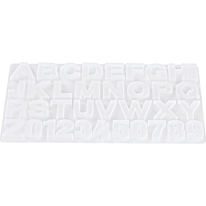 Gietvorm van silicone "Letters & Nummers"