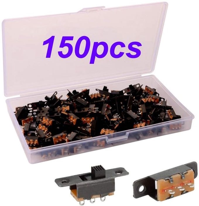 Dailygoody - Slide Switch - 150pcs - Mini Panel Switch - 3pin