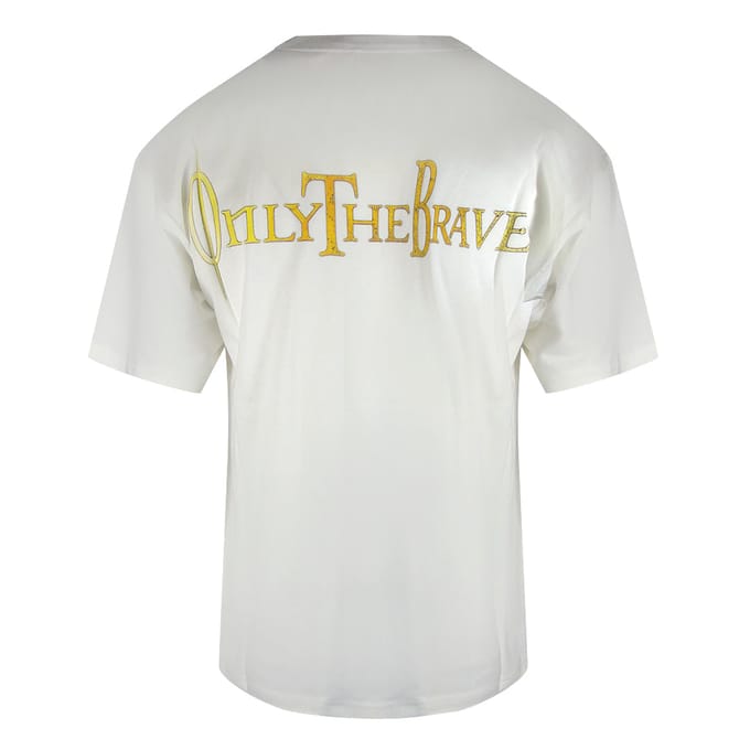Diesel Gold Logo Wit T-shirt
