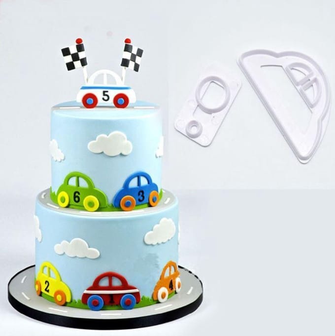 Ardran & Tookar Fondant auto uitsteekvorm - Kunststof - 2 stuks