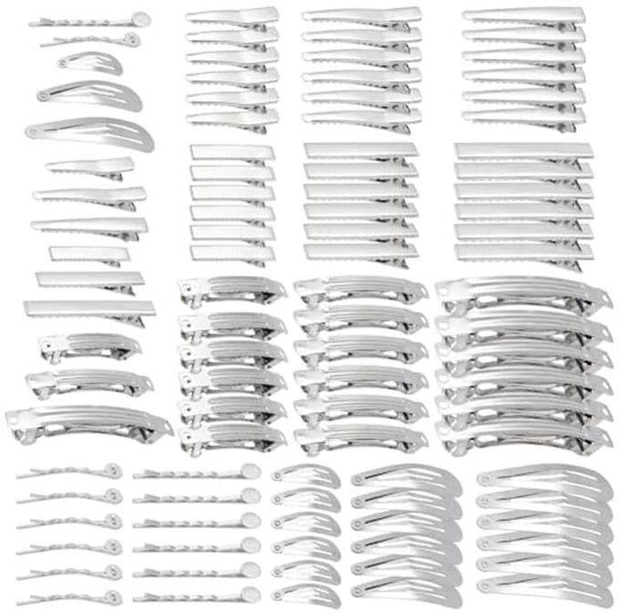 140-delige Flat Crocodile Haar Clips Set voor Dames - DIY Haar Accessoires