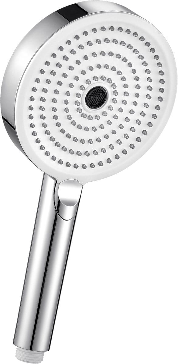 DERW MAX Douchekop - Regendouche - 3 Sproeistanden - Hoge Druk - Ø127 mm - Handdouche - Chroom+Wit