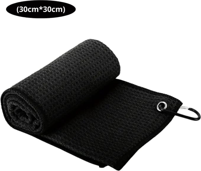 Nivard Golf Handdoek - Golfhanddoek - Golf Accessoires - Towel - Comfortabel - Zwart